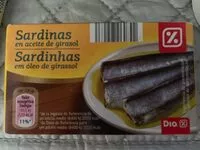 Mängden socker i Sardinas en aceite de girasol