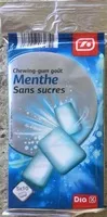 Mängden socker i Chewing-gum menthe sans sucres