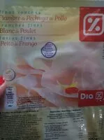 Mängden socker i Fiambre de Pechuga de Pollo