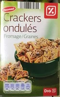 Mängden socker i Crackers ondulés Fromage graines