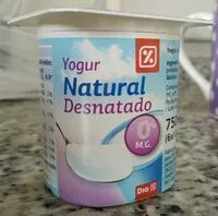 Mängden socker i Yogur natural desnatado 0%