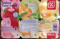 Mängden socker i Gelatina multifrutas