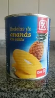 Mängden socker i Rodajas de piña en almíbar ligero
