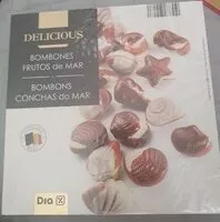 Mängden socker i Bombones frutos de mar