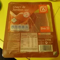 Mängden socker i Quart de jambon sec Dia