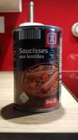 Mängden socker i Saucisses aux lentilles
