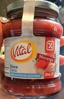 Mängden socker i Doce Extra, Morango