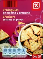 Mängden socker i Crackers sésame et pavot