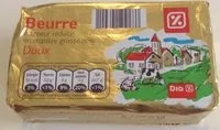 Mängden socker i Beurre à teneur réduite en Matière Grasse (60%) - Doux