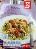 Mängden socker i Couscous au poulet et merguez