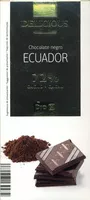 Mängden socker i Tableta de chocolate negro 72% cacao Origen Ecuador