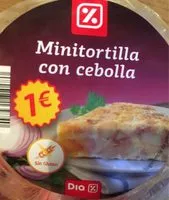 Mängden socker i Mini tortilla con cebolla
