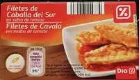 Mängden socker i Filetes de Caballa del Sur en salsa de tomate
