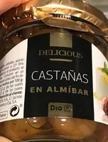 Mängden socker i Castañas en almibar