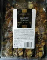 Mängden socker i Lazos de hojaldre miel y cacao