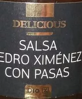 Mängden socker i Salsa Pedro Ximénez con pasas