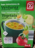 Mängden socker i Sopa instantánea de verduras