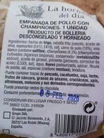 Mängden socker i Empanada de pollo con champiñones