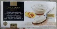 Mängden socker i Delicious yogur estilo Griego con plátano y caramelo