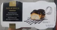 Mängden socker i Profiteroles rellenos de nata
