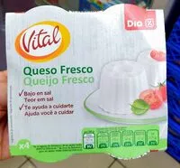 Mängden socker i Queso fresco Vital
