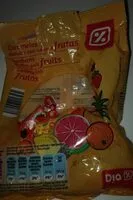 Mängden socker i Caramelos blandos con sabor a frutas