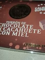 Mängden socker i Turrón de chocolate con cacahuete con miel