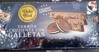 Mängden socker i Turrón crujiente con galletas