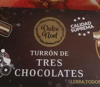 Mängden socker i Dulce Noel. Turrón tres chocolates