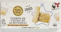 Mängden socker i Turron de crema de almendras sin azucar