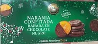 Mängden socker i Naranja confitada bañada en chocolate negro