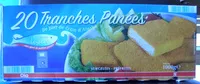 Mängden socker i 20 Tranches Panées de filet de Colin d'Alaska, Surgelées, Préfrites