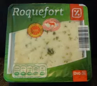 Mängden socker i Roquefort AOP (32 % MG)