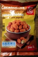 Mängden socker i Cacahuètes enrobées goût paprika
