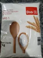 Mängden socker i Farinha de trigo enriquecida com ferro e ácido fólico