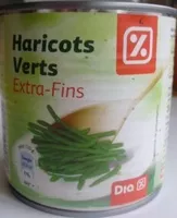 Mängden socker i Haricots Verts Extra-Fins - 400 g - Dia