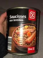 Mängden socker i 4 Saucisses Aux Lentilles