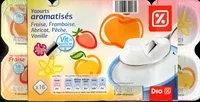 Mängden socker i Yaourts aromatisés Fraise, Framboise, Abricot, Pêche, Vanille