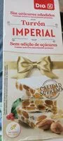 Mängden socker i Turrón  imperial