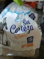 Mängden socker i Pan de molde blanco sin corteza