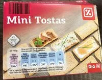 Mängden socker i Mini Tostadas De Pan