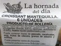 Mängden socker i Croissant Mantequilla 6 unidas
