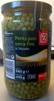 Mängden socker i Petits pois extra-fins à l'étuvée