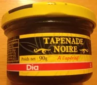 Mängden socker i Tapenade noire