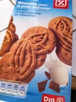 Mängden socker i Biscuits pour le petit déjeuner au lait et aux pépites de chocolat