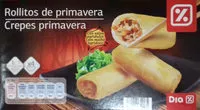 Mängden socker i Rollitos de primavera