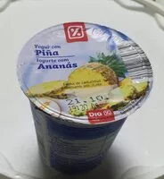 Mängden socker i Yogurt con piña