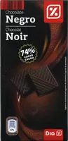 Mängden socker i Tableta de chocolate negro 74% cacao