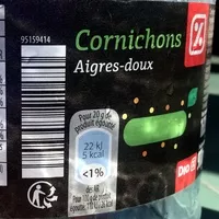 Mängden socker i Cornichons aigres-doux