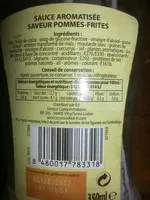 Mängden socker i sauce pommes-frites